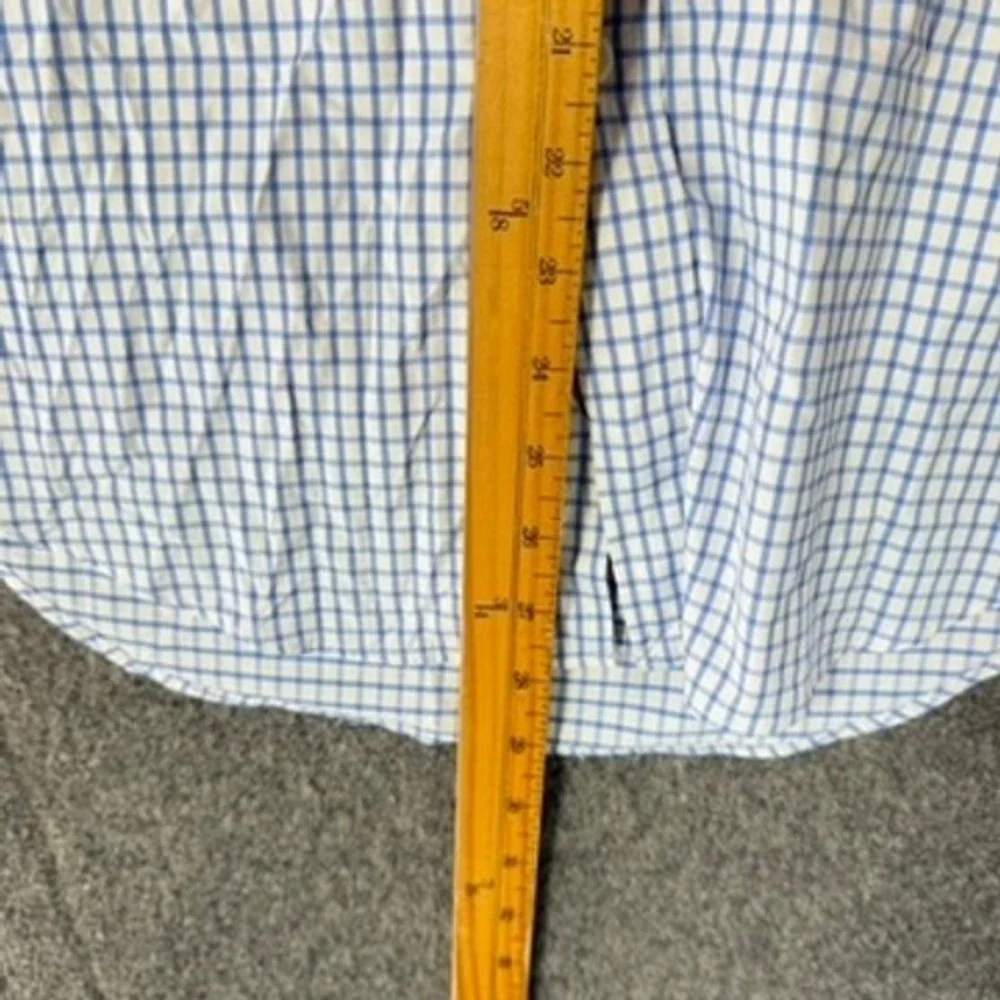 Polo Ralph Lauren Performance Gingham Button Down Shirt Blue White Mens Small